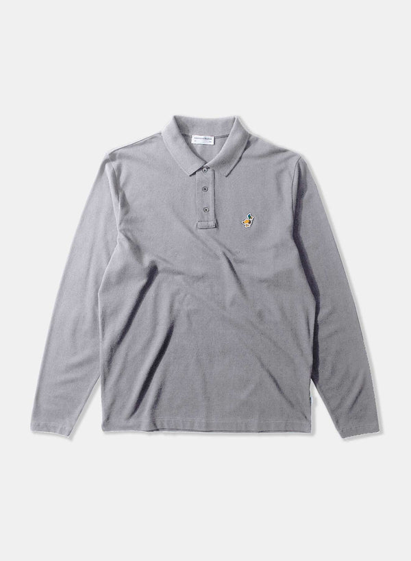 WILSON POLO LS LIGHT GREY MELANGE