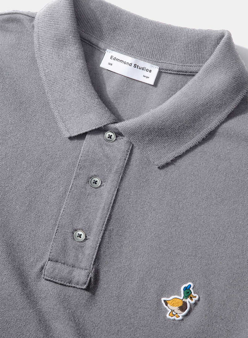 WILSON POLO LS LIGHT GREY MELANGE