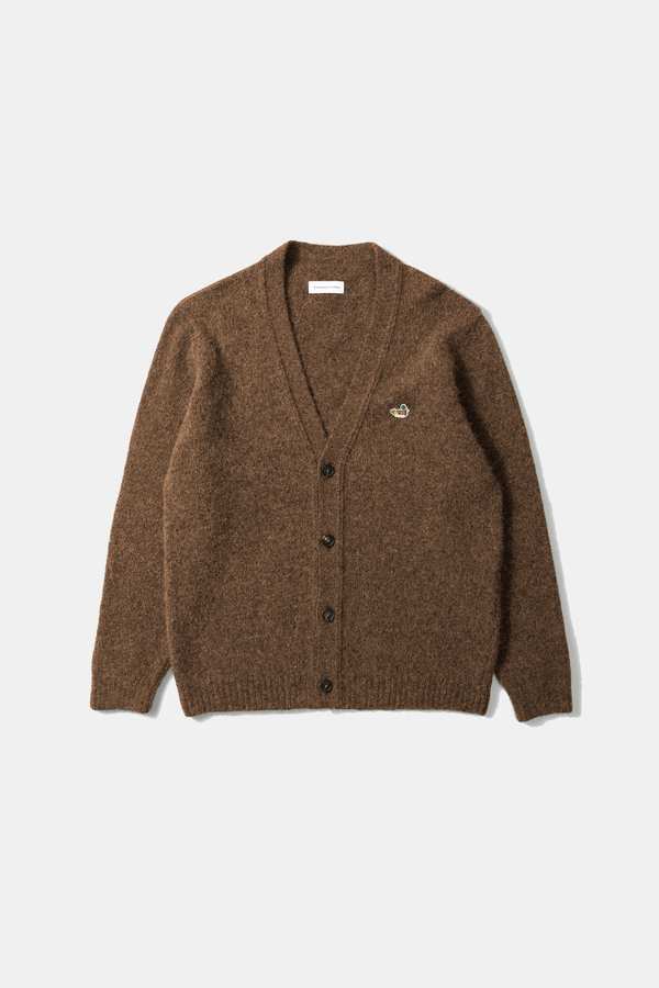 DUCK PATCH CARDIGAN CHOCOLATE