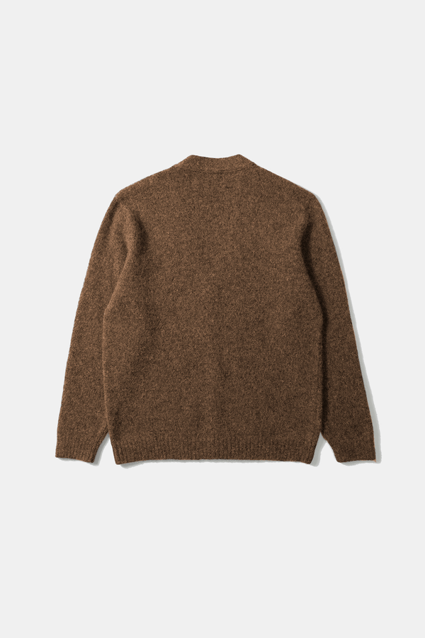 DUCK PATCH CARDIGAN CHOCOLATE