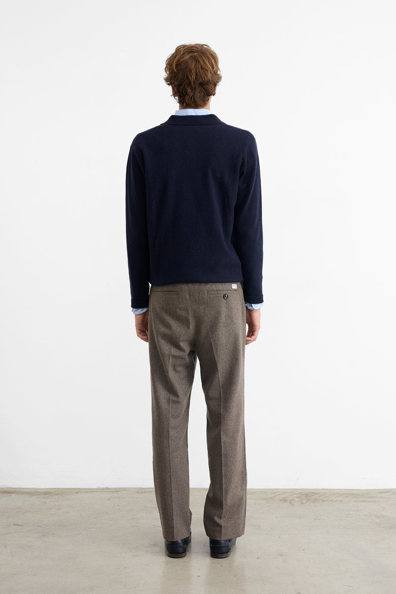 WOOL POLO NAVY