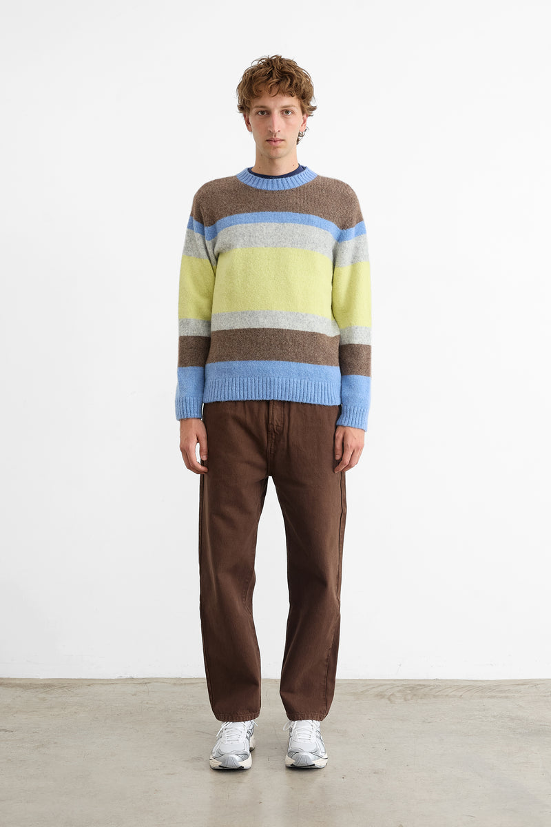 STRIPED GLASGOW SWEATER YELLOW