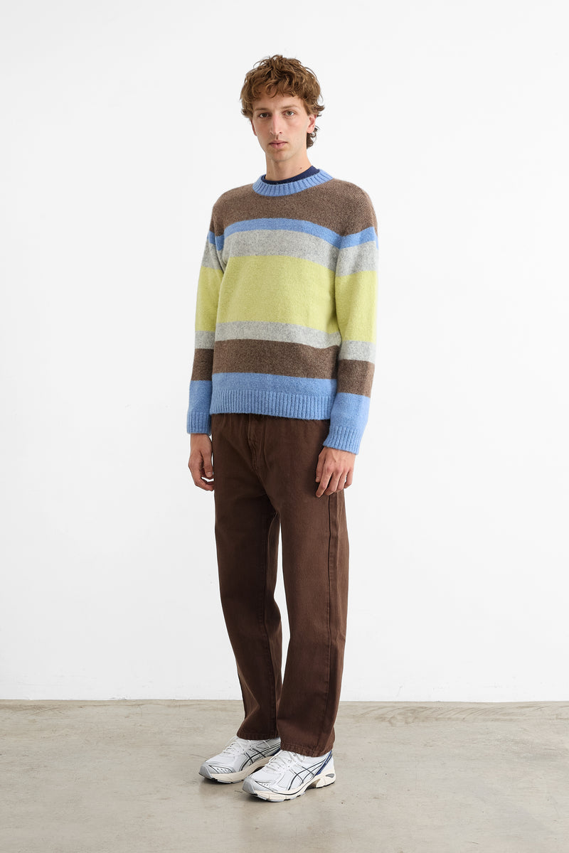 STRIPED GLASGOW SWEATER YELLOW