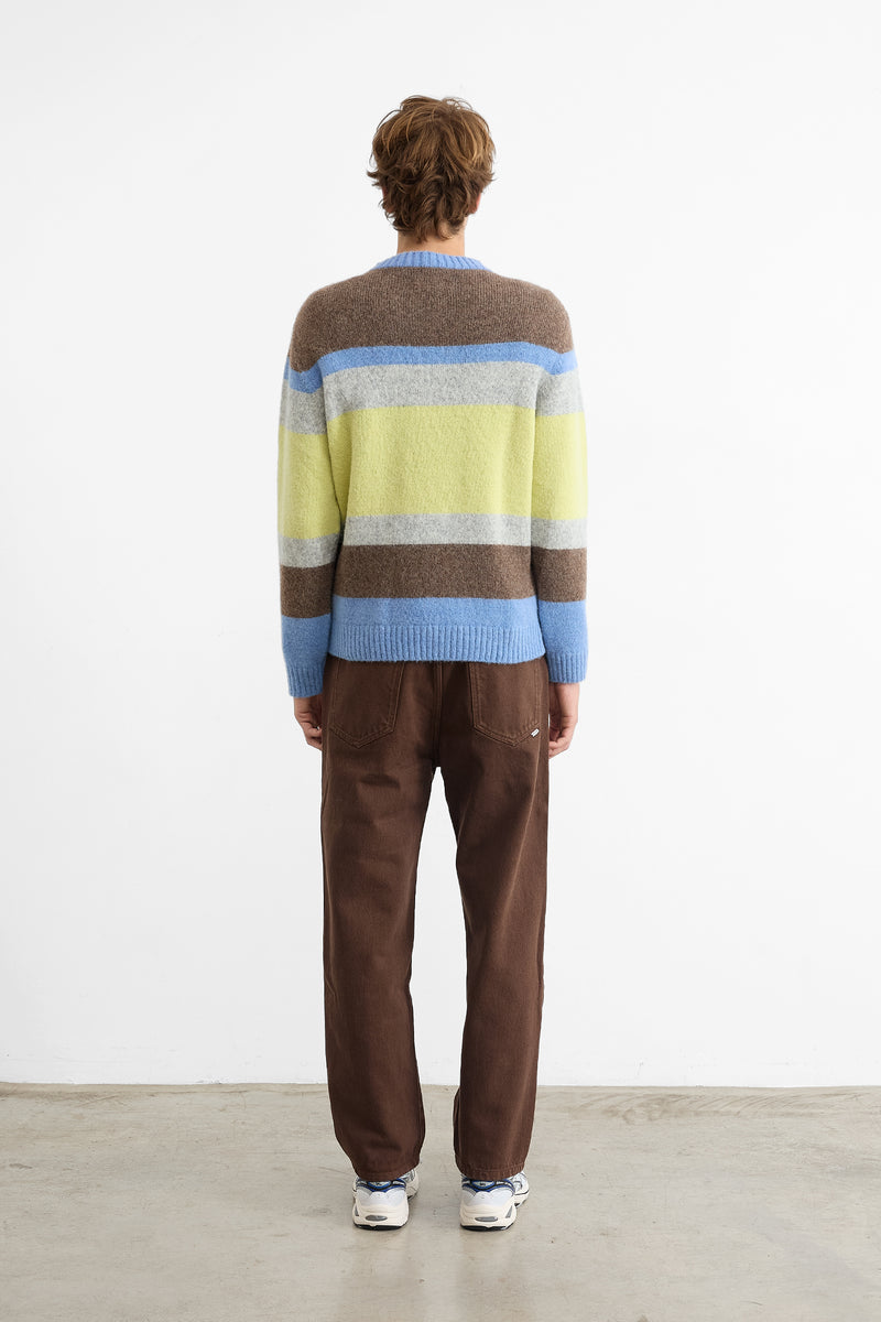 STRIPED GLASGOW SWEATER YELLOW