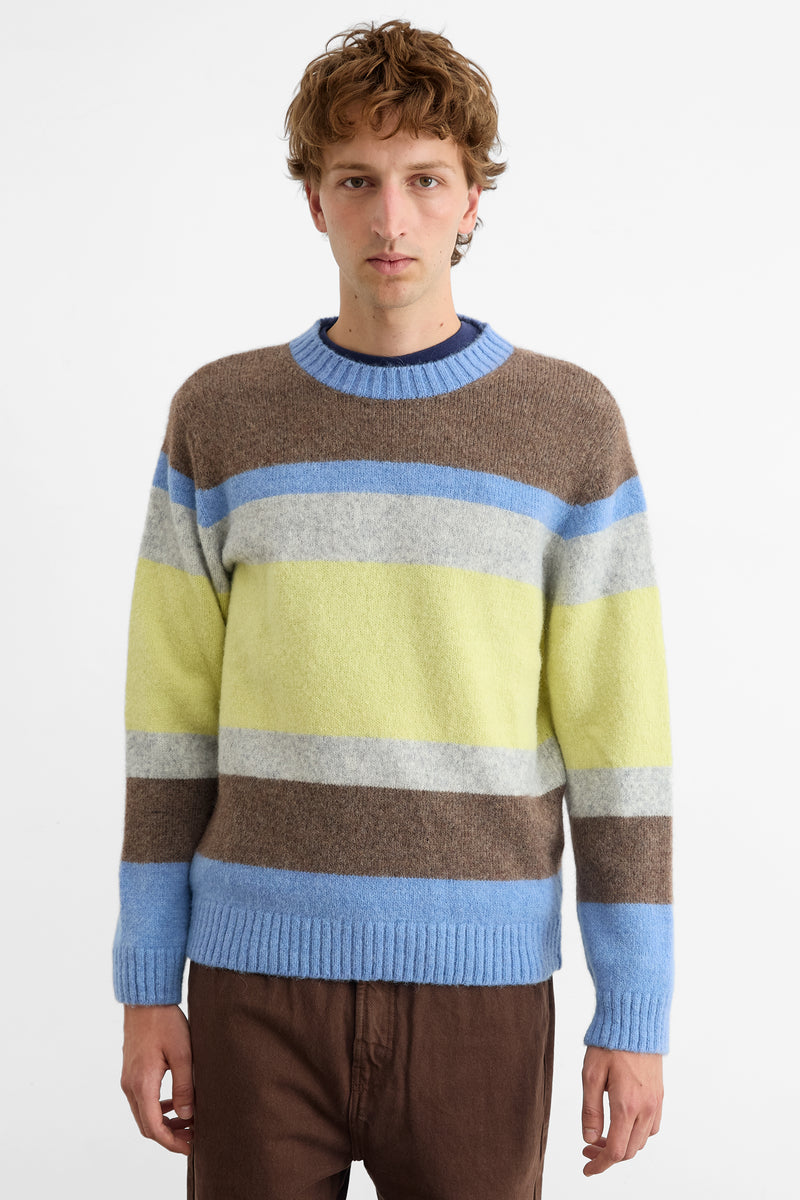 STRIPED GLASGOW SWEATER YELLOW