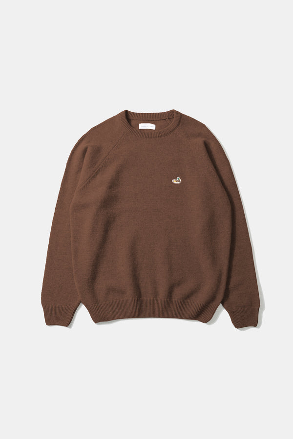 DUCK PATCH SWEATER CHOCOLATE