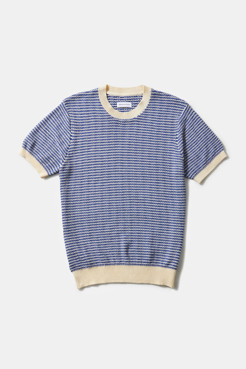 KNITTED T-SHIRT DK BLUE