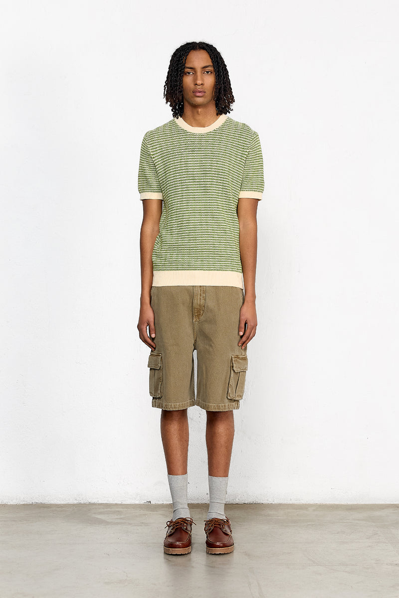 KNITTED T-SHIRT GREEN