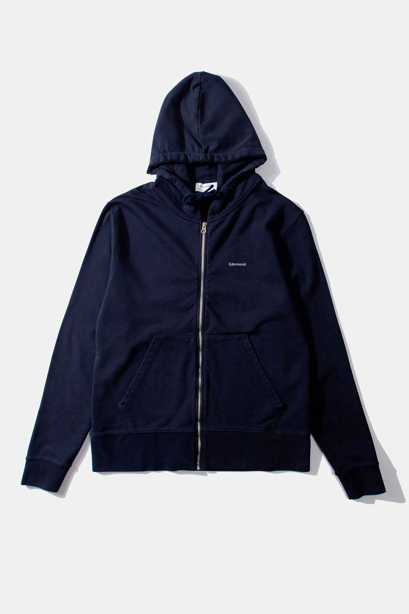 MINI LOGO ZIP HOODIE NAVY