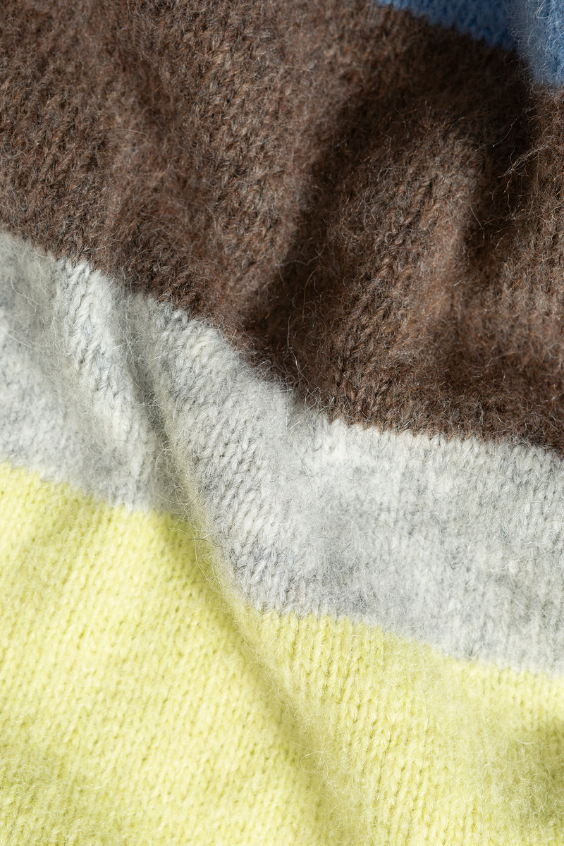 STRIPED GLASGOW SWEATER YELLOW