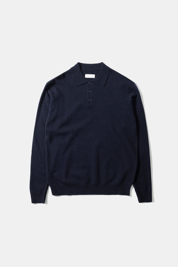 WOOL POLO NAVY