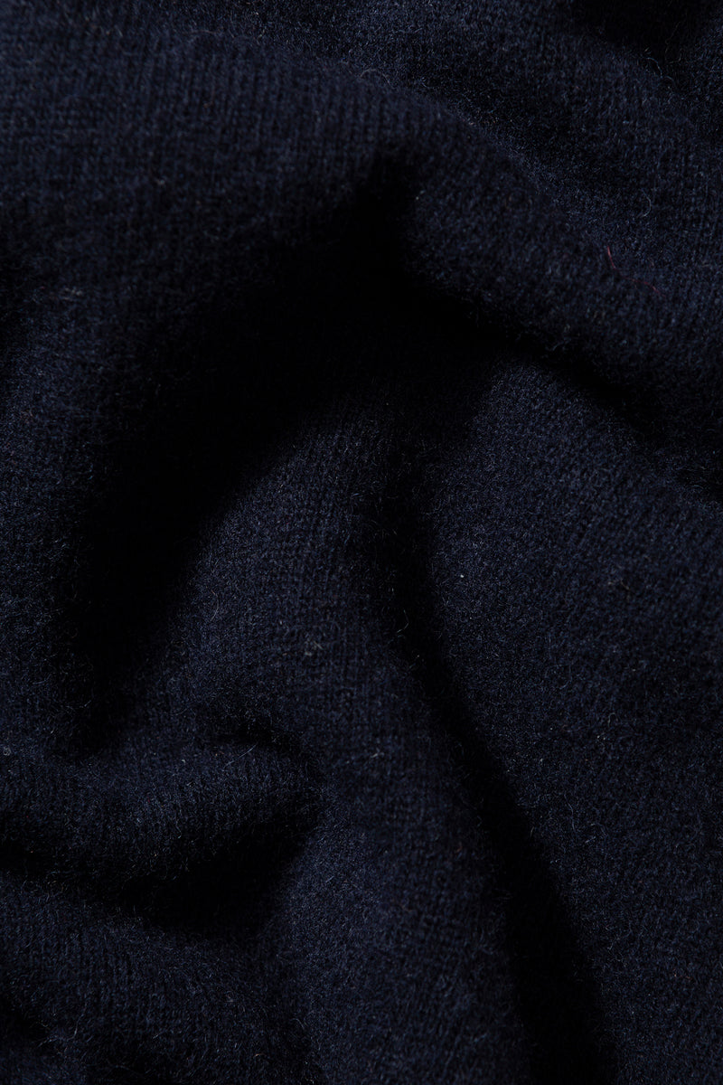 WOOL POLO NAVY