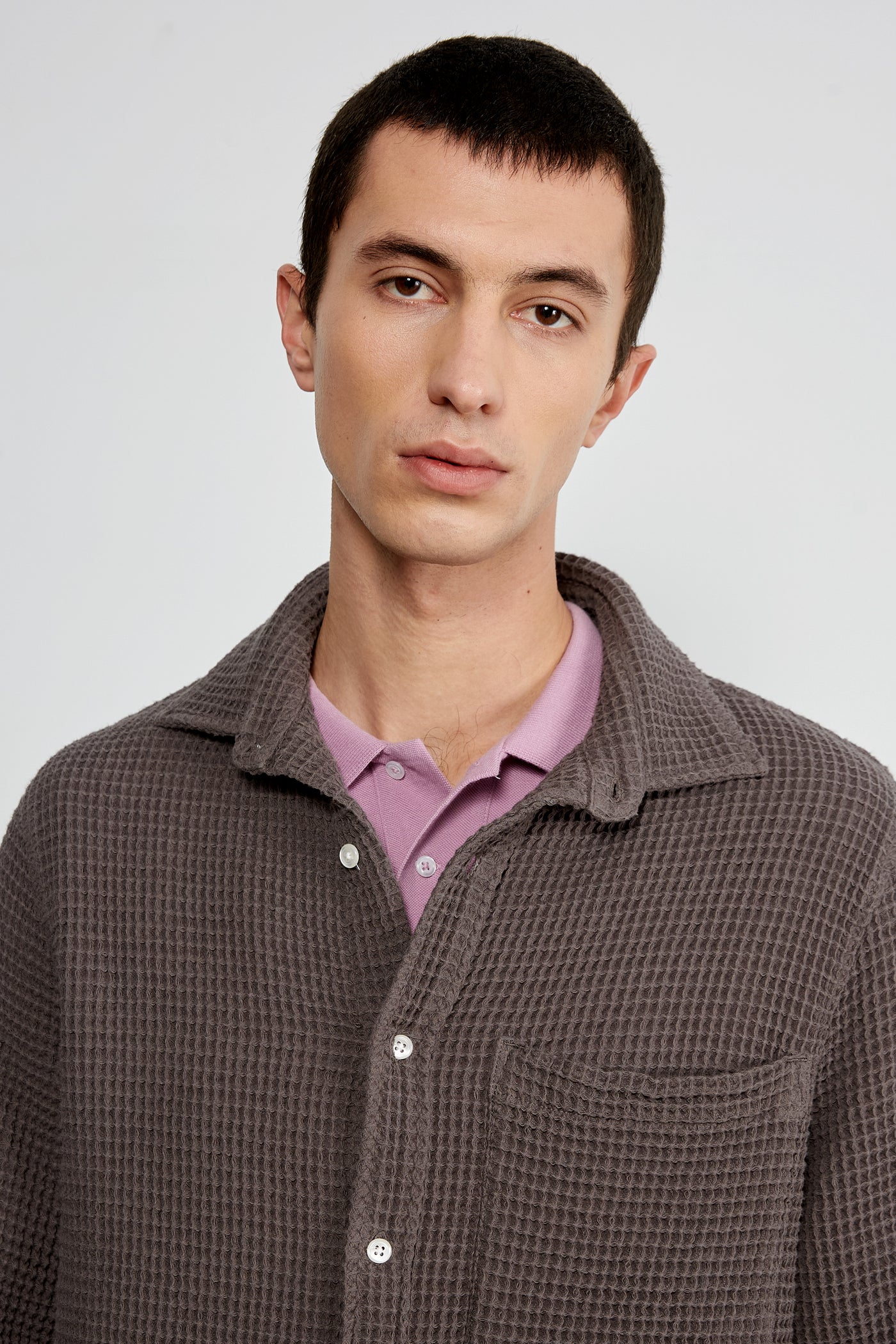 WAFFLE SHIRT GREY – edmmond.com