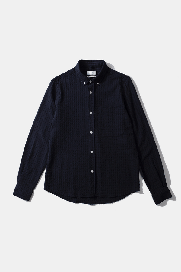 SEAM SHIRT plain navy