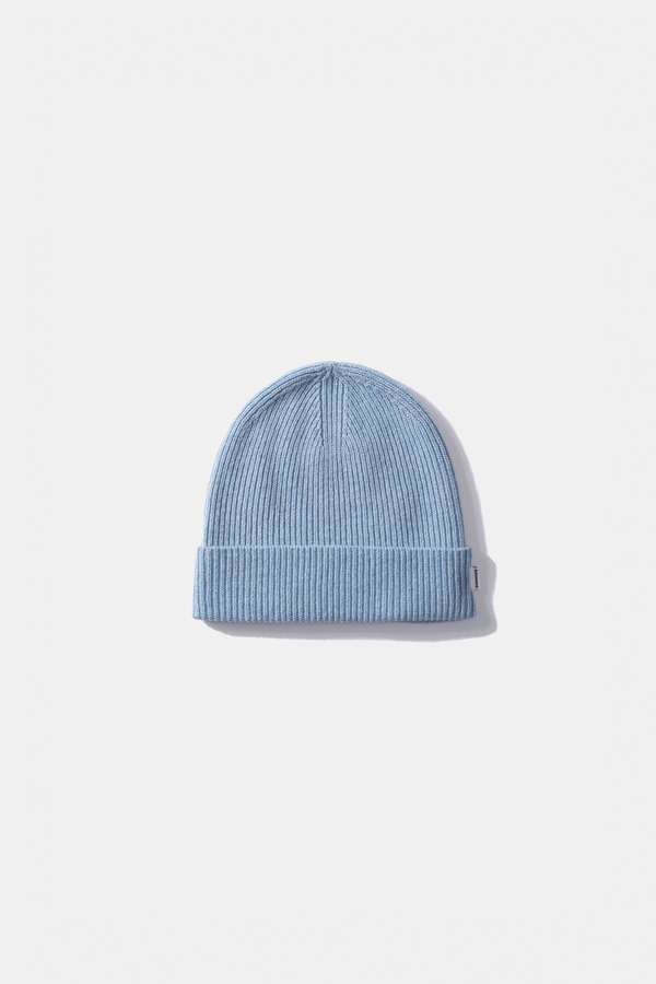 KNIT BEANIE PLAIN LIGHT BLUE