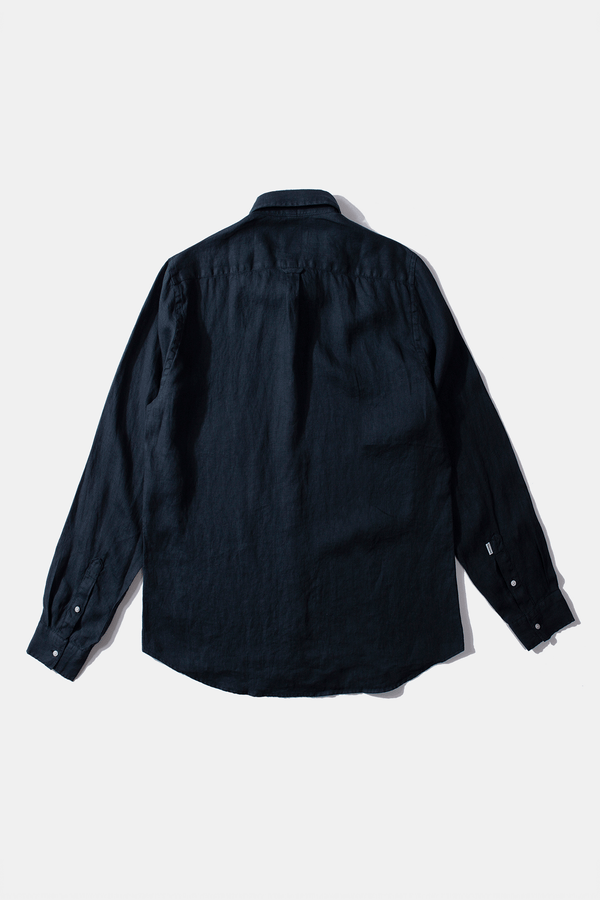 LINEN SHIRT PLAIN NAVY