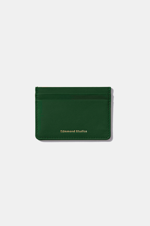 FOLD CARD HOLDER PLAIN DK GREEN